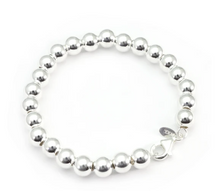 Load image into Gallery viewer, Silver bracelet beads 8mm
