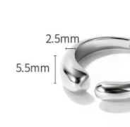 Charger l&#39;image dans la galerie, Bague Goutte Acier inoxydable
