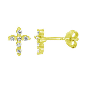 Boucles d'oreilles Argent Croix