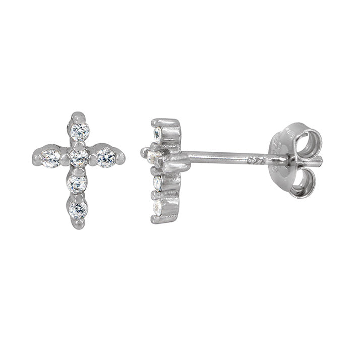 Boucles d'oreilles Argent Croix