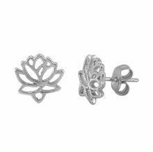 Charger l&#39;image dans la galerie, Boucles d&#39;oreilles Lotus Argent
