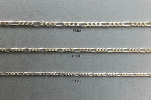 Italian Figaro Silver Chain