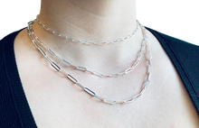 Load image into Gallery viewer, Italian Silver Trombone Chain and Bracelet
