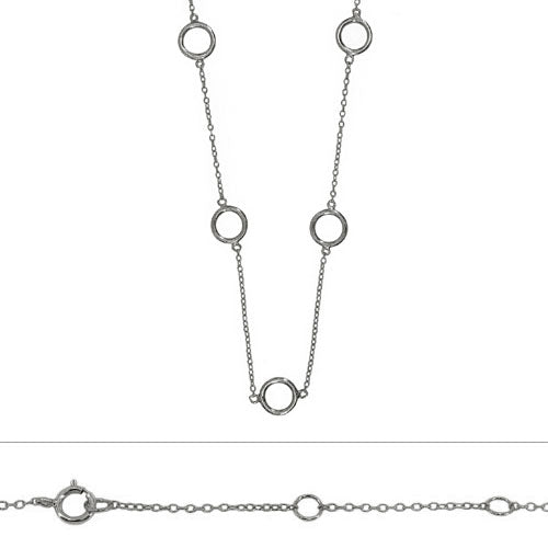 Silver chain and rings