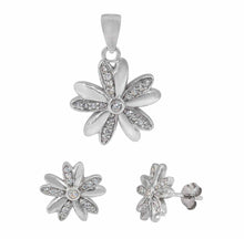 Charger l&#39;image dans la galerie, Pendentif Argent et B. d&#39;oreilles Fleurs
