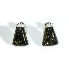 Charger l&#39;image dans la galerie, Boucles d&#39;oreilles Argent Ambre Vert

