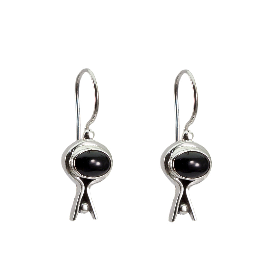 Boucles d'oreilles Argent Onyx