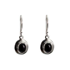 Silver Onyx Earrings