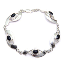 Load image into Gallery viewer, Onyx Silver Bracelet

