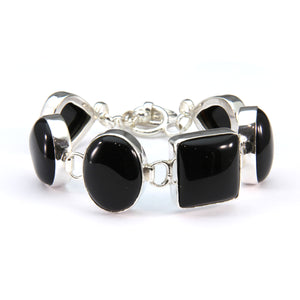 Onyx Silver Bracelet