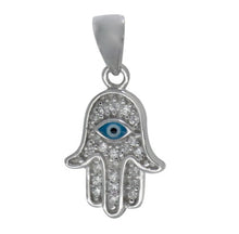 Load image into Gallery viewer, Silver Hand of Fatma Pendant
