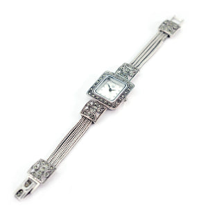 Silver Marcasite Watch Bracelet