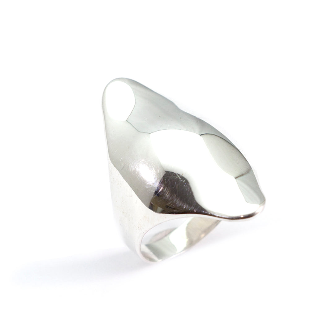 Bague Argent Bombée