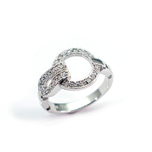 Load image into Gallery viewer, Silver and zircon ring
