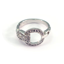 Load image into Gallery viewer, Silver and zircon ring
