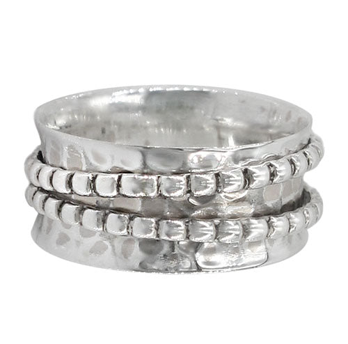 Silver meditation ring
