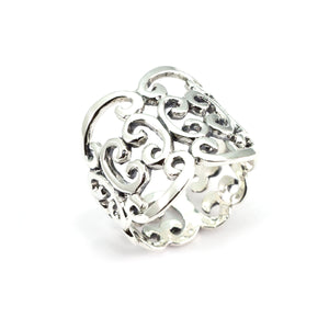 Silver Lacy Ring