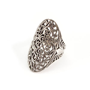 Silver Ring Persian Pattern