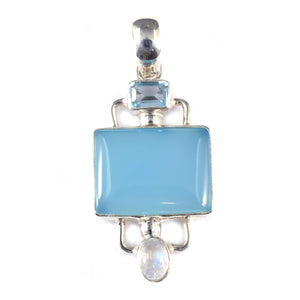 Silver Chalcedony Pendant
