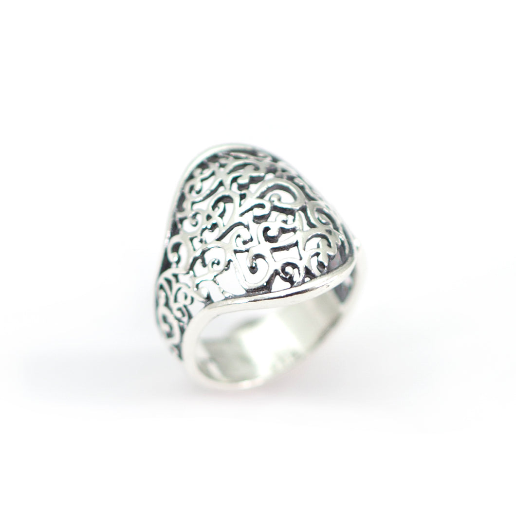 Silver Lace Ring