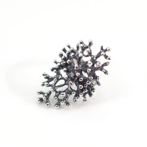 Silver stalactite ring
