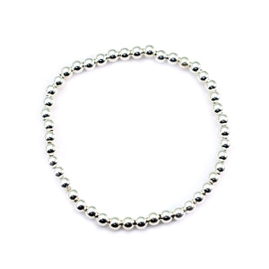 Silver bracelet beads 4mm
